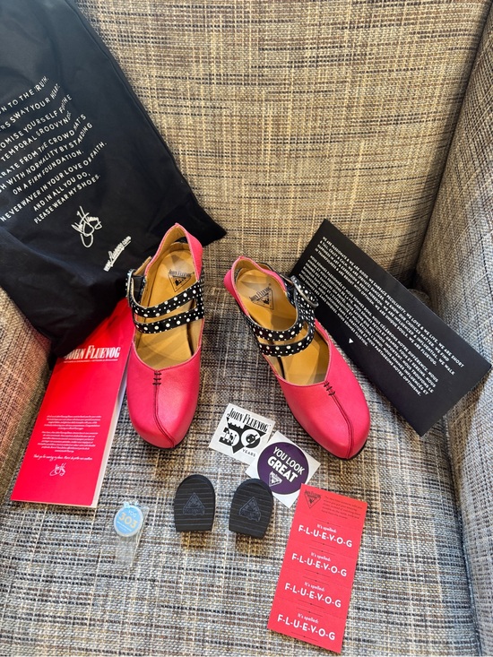 John Fluevog Shoes - John Fluevog Berry & Dots Platform Mary Jane Heels